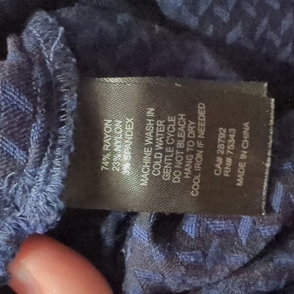 Cynthia Rowley Womens Capri Pants Elastic Waist High Rise Chevron Plus Size 18W - Picture 4 of 9